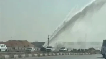 تحرك عاجل لمواجهة تداعيات انفجار ماسورة مياه رئيسية على طريق الواحات بأكتوبر